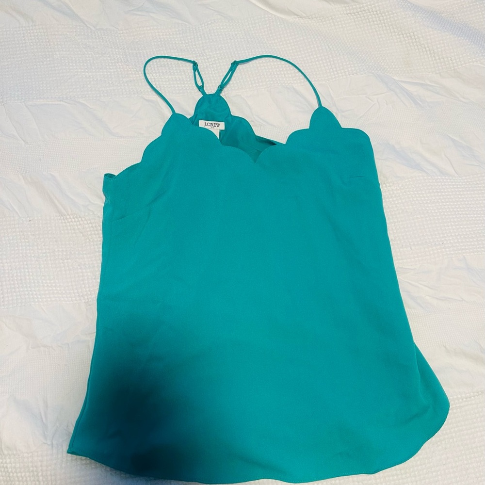 J. Crew Factory Green and Blue Sleeveless Camisole